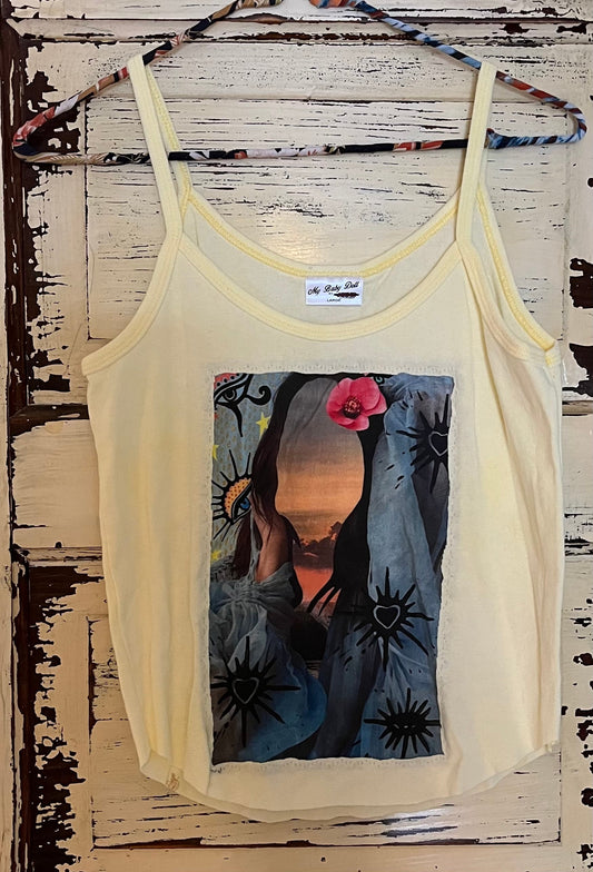 Dream collage tank top- large