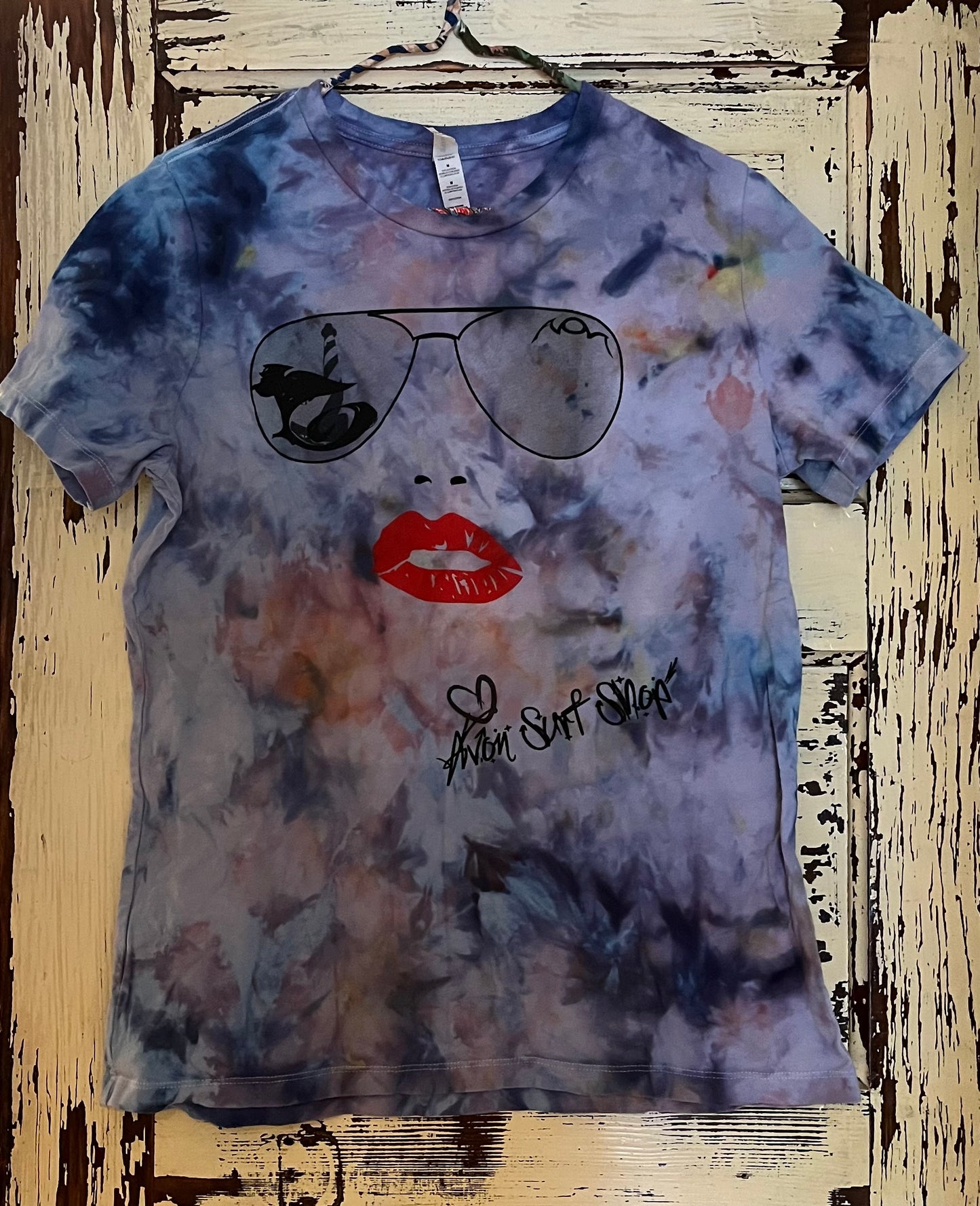 Avon Surf Shop Tie Dye Lips t-shirt