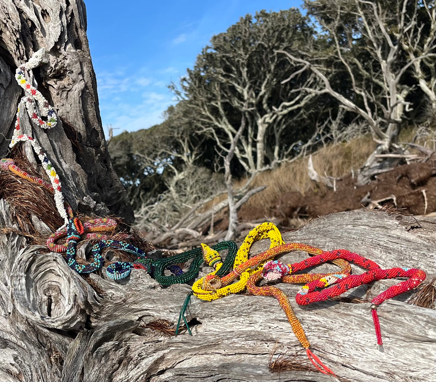 Solar Plexus Beaded Snake Necklace