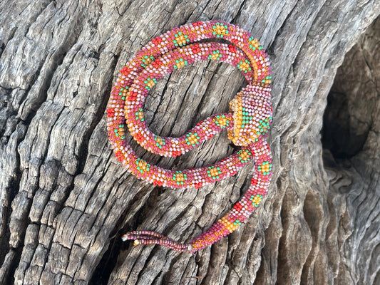 Third Eye Beaded Snake Necklace