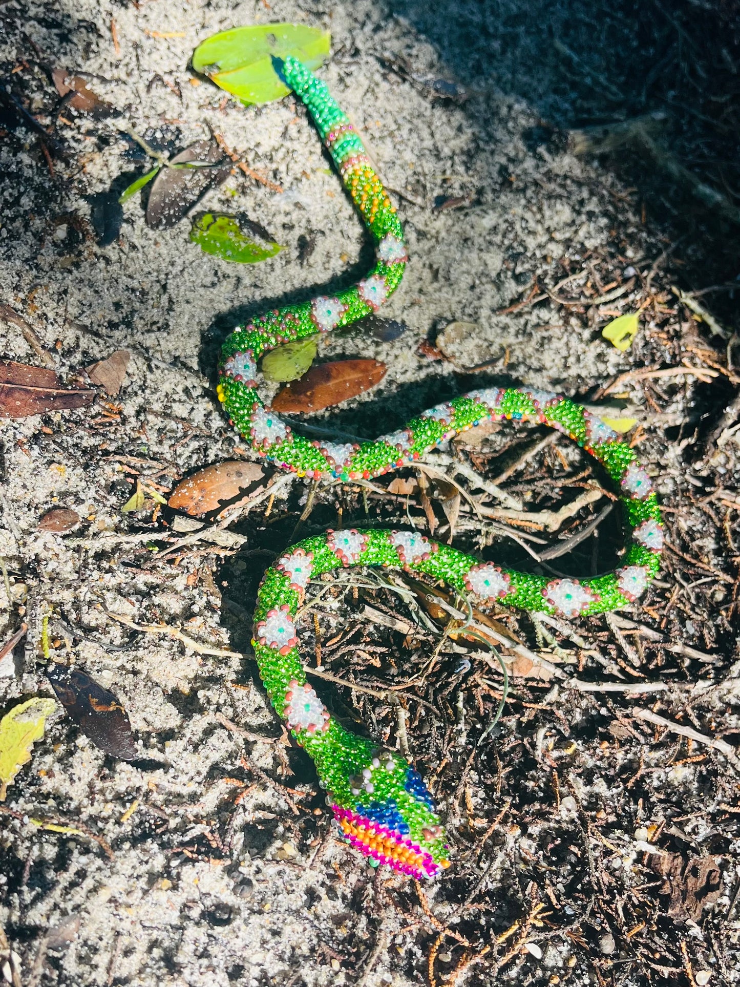 Beaded snake necklace