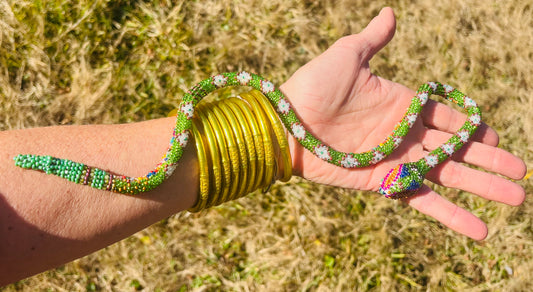 Beaded snake necklace